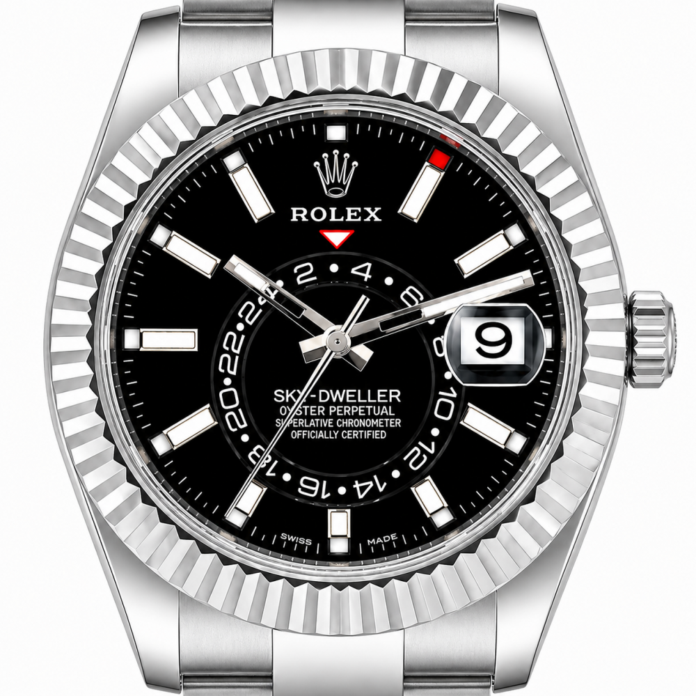 Rolex Sky-Dweller 42MM Black Dial 326934 Stainless Steel Watch
